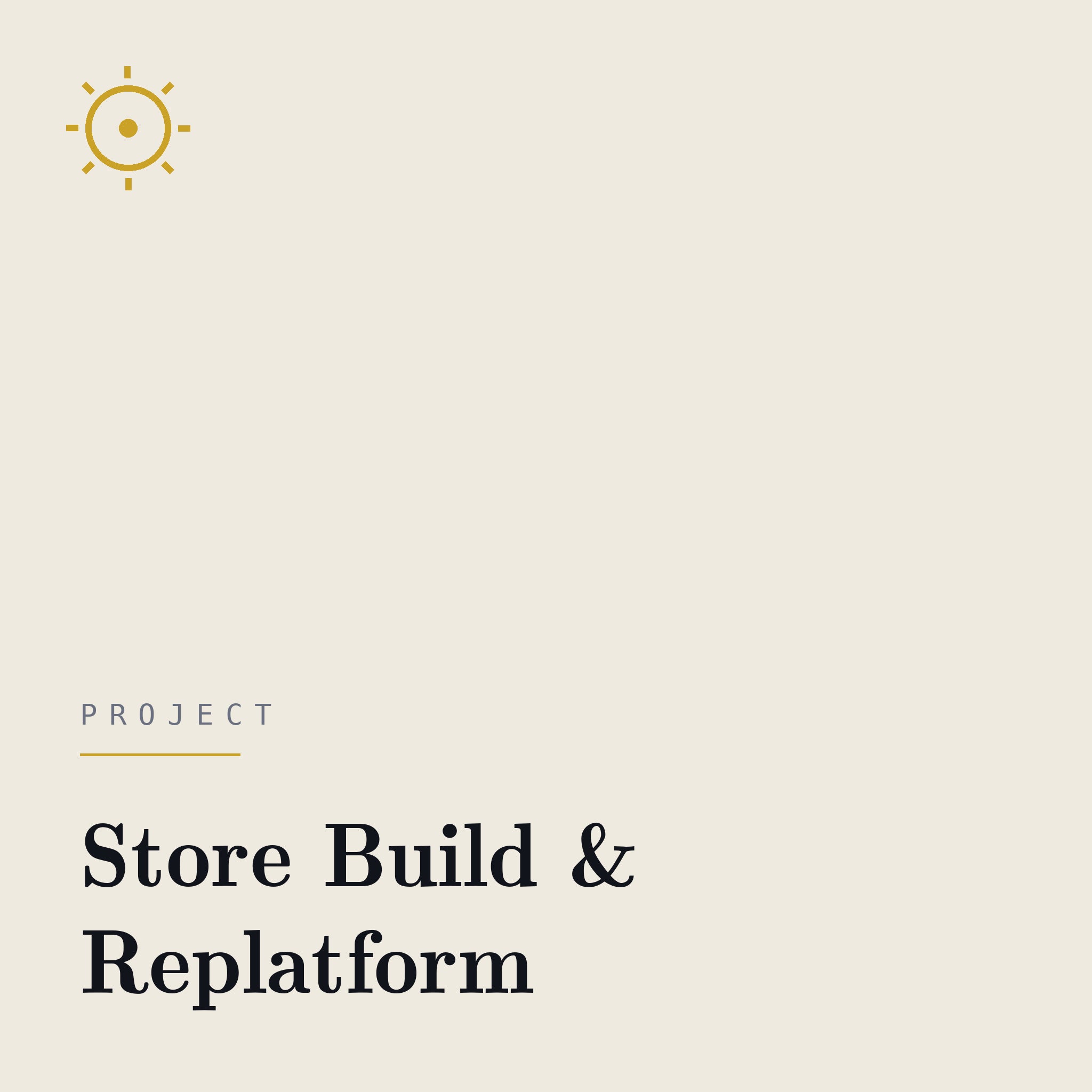Store Build and Replatform — Pleroma